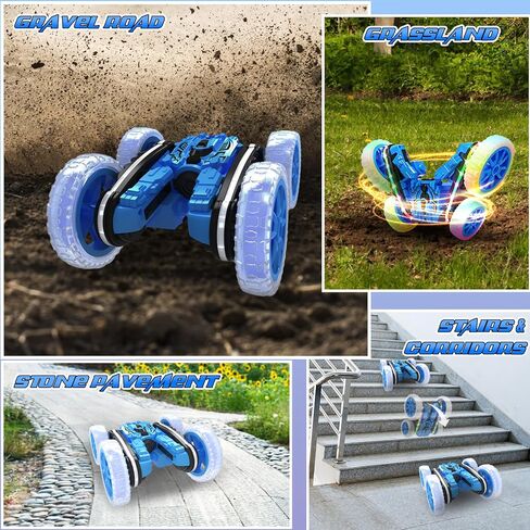 360°Rotating RC Cars with Cool Spray,RC Cars with Sides Light and Headlights,2.4Ghz All Terrain Toy Car for Boys Girls Birthday Gift(Red) in Saudi Arabia