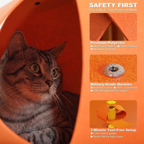 Spring Blossoms Cat Tunnel, Cat Cave for Indoor Cats Bed,Scratch Resistant Cat Toys for Medium Large Cats Hide and Seek Toy (Peacock Blue) in Kuwait
