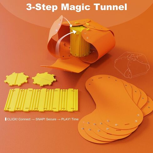 Spring Blossoms Cat Tunnel, Cat Cave for Indoor Cats Bed,Scratch Resistant Cat Toys for Medium Large Cats Hide and Seek Toy (Peacock Blue) in Kuwait