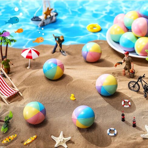 Jerify 24 قطعة من كرات ضغط الشاطئ الصغيرة مقاس 2.5 بوصة من إسفنج البولي يوريثان لتخفيف الضغط، كرة صغيرة بألوان قوس قزح وتفجير كرات الشاطئ للفتيات والأولاد وأعياد الميلاد وحفلات هاواي المفضلة للألعاب المائية الصيفية (لون كلاسيكي) in Kuwait