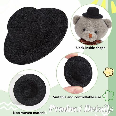 BENECREAT 40 Pcs Mini Top Hat, 1.6 Inch Tiny Clown Hat Snowman Hats for Crafts and Miniatures, Snowman Doll Cristmas Crafts in Kuwait