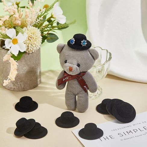 BENECREAT 40 Pcs Mini Top Hat, 1.6 Inch Tiny Clown Hat Snowman Hats for Crafts and Miniatures, Snowman Doll Cristmas Crafts in Kuwait