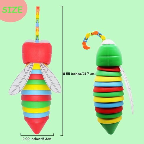2 عبوة تململ لعبة البعوض ، مسارات غريبة ألعاب Snap Fidget ، لعبة الحسية البعوض مع أجنحة ، انقر على ألعاب تململ للأطفال هدايا عيد ميلاد جيدة. in Kuwait