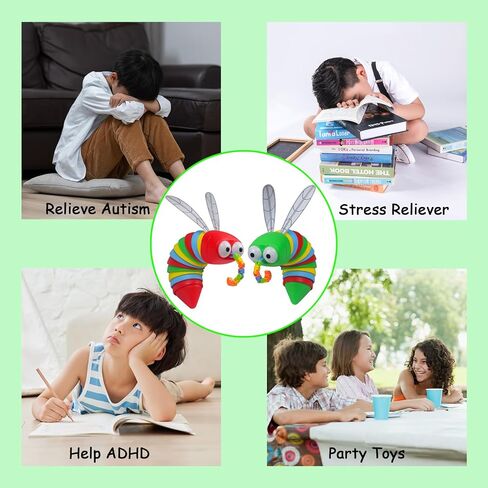 2 عبوة تململ لعبة البعوض ، مسارات غريبة ألعاب Snap Fidget ، لعبة الحسية البعوض مع أجنحة ، انقر على ألعاب تململ للأطفال هدايا عيد ميلاد جيدة. in Kuwait