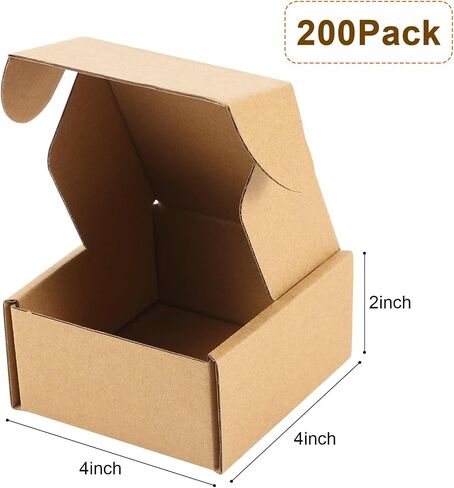 Qilery 200 Pcs Shipping Boxes Corrugated Cardboard Mailer Boxes Packaging Present Gift for Shipping Mailing Small Business(7 x 5 x 2 Inch,White) in Saudi Arabia
