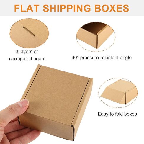 Qilery 200 Pcs Shipping Boxes Corrugated Cardboard Mailer Boxes Packaging Present Gift for Shipping Mailing Small Business(7 x 5 x 2 Inch,White) in Saudi Arabia