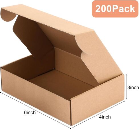 Qilery 200 Pcs Shipping Boxes Corrugated Cardboard Mailer Boxes Packaging Present Gift for Shipping Mailing Small Business(7 x 5 x 2 Inch,White) in Saudi Arabia