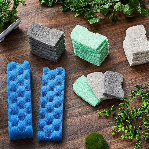 40 Pcs Replacement Filter Media Kit Compatible with Fluval 406/407 Aquarium Filters Including 4 Biological Foams, 12 Ammonia Remover, 12 Phosphate Remover, 12 Nitrite Remover in Kuwait