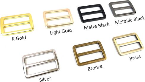 10 Pcs Heavy Duty Metal Slide Buckles Zinc Alloy Tri-glide Slides Webbing Slide Strap Belt Adjuster in Saudi Arabia