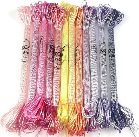 KCS 6-Strand Cross Stitch METALLIC VARIEGATED PEARL LARLIST FROFROIDER (12 SKEINS # 1) in Kuwait