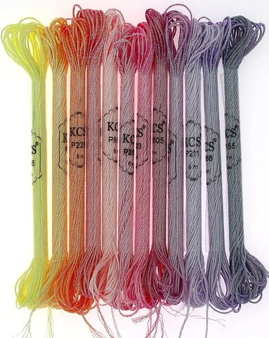 KCS 6-Strand Cross Stitch METALLIC VARIEGATED PEARL LARLIST FROFROIDER (12 SKEINS # 1) in Kuwait