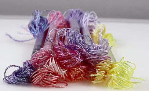 KCS 6-Strand Cross Stitch METALLIC VARIEGATED PEARL LARLIST FROFROIDER (12 SKEINS # 1) in Kuwait