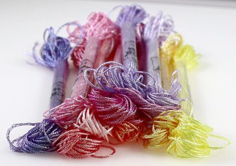 KCS 6-Strand Cross Stitch METALLIC VARIEGATED PEARL LARLIST FROFROIDER (12 SKEINS # 1) in Kuwait