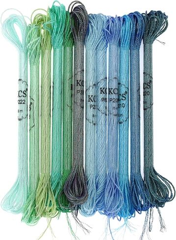 KCS 6-Strand Cross Stitch METALLIC VARIEGATED PEARL LARLIST FROFROIDER (12 SKEINS # 1) in Kuwait