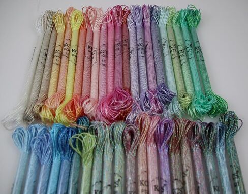 KCS 6-Strand Cross Stitch METALLIC VARIEGATED PEARL LARLIST FROFROIDER (12 SKEINS # 1) in Kuwait