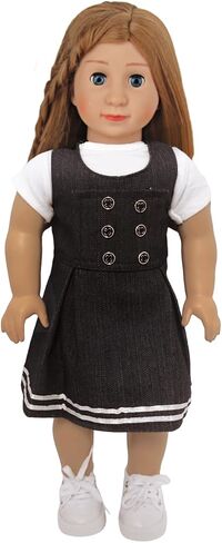 5 Pcs Doll T-Shirts for 18 Inch Dolls, Summer Outfit Doll Clothes Doll Accessories, Short Sleeved T-Shirts Classical Tee Fit for 18 Inch Doll - 5 Pcs White T-Shirts in Saudi Arabia