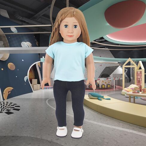 5 Pcs Doll T-Shirts for 18 Inch Dolls, Summer Outfit Doll Clothes Doll Accessories, Short Sleeved T-Shirts Classical Tee Fit for 18 Inch Doll - 5 Pcs White T-Shirts in Kuwait