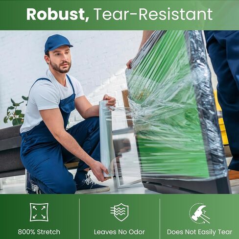 18" Stretch Film/Wrap 1500 Feet 80 Gauge Industrial Strength 20 Microns Clear in Saudi Arabia
