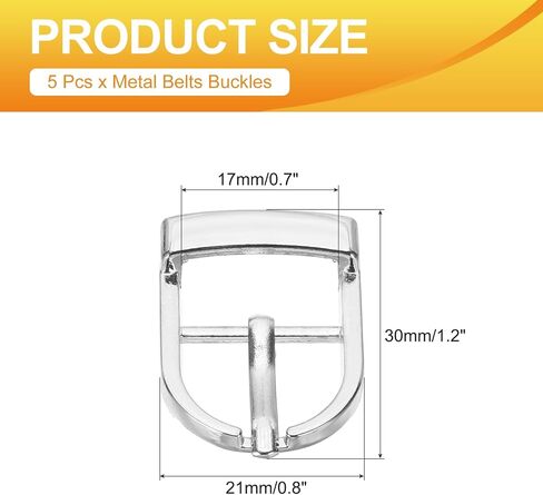 PATIKIL Single Prong Buckle, Adjustable Metal Roller Buckle Belt Buckles for Bags DIY Crafts Purse Straps Shoe Belts Making in Kuwait