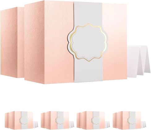 ROSEGLD 12 صندوق هدايا بأغطية مقاس 11 × 8.5 × 1.5 بوصة، وصناديق هدايا للملابس، وصناديق هدايا الملابس، وصناديق هدايا الملابس، وصناديق تغليف الهدايا الذهبية الوردية (نسيج محبب لامع) in Kuwait