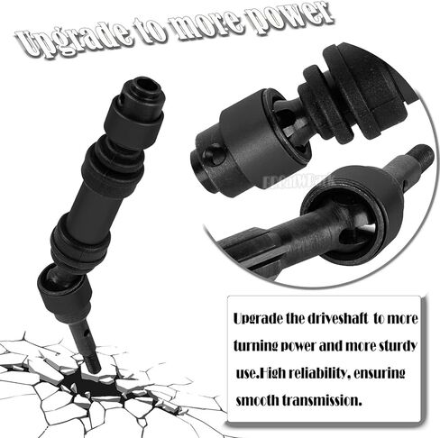 Front Rear Driveshaft Axles Upgrades Part for 1/16 Mini Maxx 4WD RTR Brushless Monster Truck (#107154-1),RC Aluminum Drive Shaft CVD with Hex,Replace Part #10750,Red in Kuwait