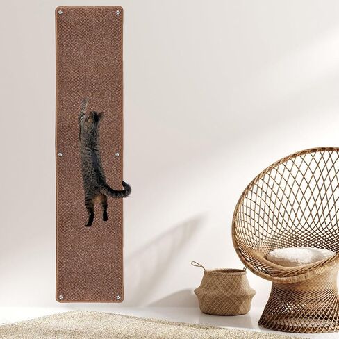 71" X 15.7" Thickened Cat Wall Climbing Carpet, Extra Large Cat Wall Scratcher Mat Imitation Sisal Durable Wall Mounted Cat Scratcher with 16 pcs Fixed Nails for Indoor Furniture Couch Sofa Protection in Saudi Arabia