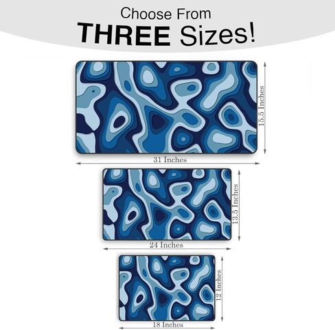 Large Gaming Mouse & Desk Pad with Abstract Pattern, Extended Size Desk Mat, Non-Slip Surface (Red, 31 x 15.5 inches) in Kuwait