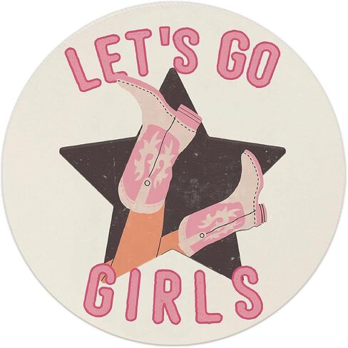 QUICQOD Pink Disco Ball Mouse Pad,Preppy Trendy Bow Round Mouse Pad,Non-Slip Rubber Base Mousepads for Home Office Dorm Desk Decor,Teen Girl Women Gifts,8.7 x 8.7 Inch in Saudi Arabia
