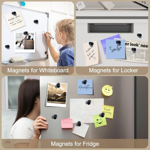15 Pcs Cylindrical Magnetic Rods,Strong Rare Earth Magnets, Fridge Magnets,Magnetic Pins for Multi-Use Science DIY Craft Kitchen Office, Locker Accessories (0.3inDx0.59inH) in Kuwait