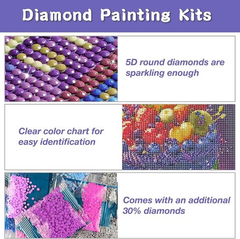 RICUVED Diamond Art Painting Kits for Adults, Dragon Diamond Painting Kits 5D Animal Diamond Art Kit for Beginner, Pink Diamond Painting Full Round Drill Art and Crafts for Gift Decor 30x40cm in Saudi Arabia