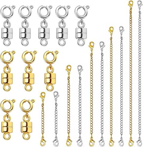 Necklace Extender and Magnetic Necklace Clasp,Gold and Silver Chain Extenders for Necklaces Bracelet Jewelry in Kuwait