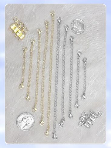 Necklace Extender and Magnetic Necklace Clasp,Gold and Silver Chain Extenders for Necklaces Bracelet Jewelry in Kuwait