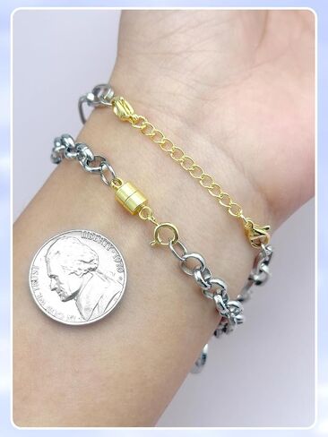 Necklace Extender and Magnetic Necklace Clasp,Gold and Silver Chain Extenders for Necklaces Bracelet Jewelry in Kuwait