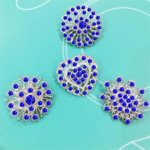 24pcs Lot Crystal Flower Small Brooches Pin Set in Saudi Arabia