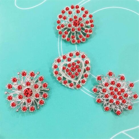 24pcs Lot Crystal Flower Small Brooches Pin Set in Saudi Arabia