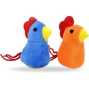 لعبة Catnip Cat ، 2 عبوة دجاج Bird Interactive Chew Kicker Toys للحيوانات الأليفة الداخلية ، ومملة هريرة الإغاثة الملل ، ناعمة دائمة لجميع السلالات