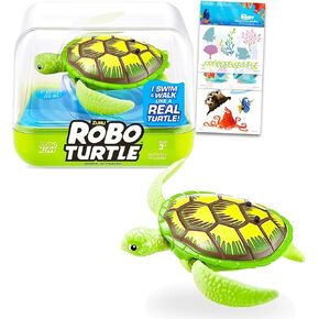 Zuru Robo Alive Turtle - تشتمل مجموعة Zuru Robo Alive Set على سلحفاة آلية وملصقات Dory Dory | لعبة حمام السمك الآلي (قد يختلف اللون)