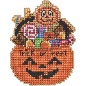 Mill Hill Candy Bucket Beaded Counted Cross Stitch Ornament Kit 2025 Autumn Harvest MH182526, Multi, 2.5 x 3.29 Inches