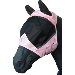 T teke Mesh Mesh Horse Fly Mask مع أي آذان ، يحجب الأشعة فوق البنفسجية قشرة العين ثلاثية الأبعاد مع جبين مملوءة بتوسيد الصوف ، حماية من آفات الحشرات