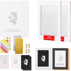 Torjoy Pet Paw Learn-Inkless Ink Pad للكلاب والقطط ، وطباعة أنف الكلب ، ومتذكار مخلب ، والهدايا التذكارية غير السامة للحيوانات الأليفة (المعكرون ، 4 حزمة)