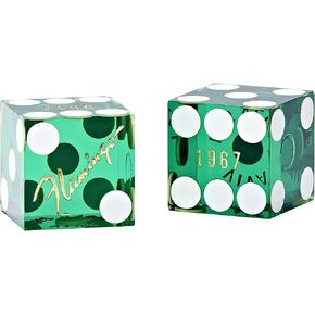 Las Vegas Style 6 Sided Dice Set - Casino Colored Dice Set Used As Craps Dice - Large 19mm for Dice Stacking - Set of 2 Vegas Casino Purple Polished