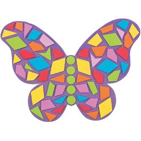 Fun Express Mosaic Foam Butterfly Kit - 24 Pieces - Educational and Learning Activities for Kids
