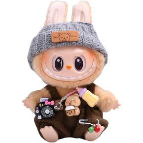 ملابس Labubu ، إكسسوارات دمية Labubu ، ملابس Labubu BB Pants مجموعة 3 قطع مناسبة للدمى 17 سم ، ملابس لابوبو مفتاحية ، استبدال ملابس Labubu الأنيقة