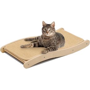 لوحة خدش Cat Cat Petkaray Sisal ، Simled Cat Scratcher ، وسادة خدش كيتي داخلية كبيرة ، وسرير صالة قوس شاق للخدمة القامة