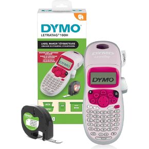 Dymo® Letratag LT-100H Handheld Label Maker | طابعة تسمية لوحة مفاتيح ABC مع شاشة سهلة الاستخدام ، 13 حرفًا LCD | عظيم لمنظمة المنزل والمكاتب | الوردي (جديد)