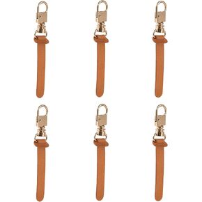 Deoward Zipper Pull Plug Leather Handle Handle Repair tab for Luggage ، و Backpacks ، و Sups ، و Jackets ، و Handbags (6 pcs)