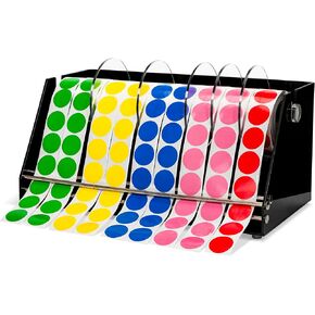 موزع ملصقات صغير متعدد الاستخدامات لفة من ملصقات الملصقات-5.67 "× 7.83" x4.72 "، موزع لفائف ملصقات أكريليك شاقة ، قابلة للتجربة على الجدار ، مضاد للانزلاق (أسود صغير) in Kuwait