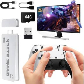 Retro Gaming Console Classic Wireless Nostalgia Game Stick Built-in 22 Emulators 20000 Games, Plug and Play Video Games for tv 4K HDMI Output, 2.4 G Wireless Controller Gamepad