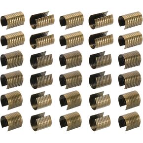 PATIKIL 3 Size Leather Rope Clip, 120Pcs Metal Cylindrical Crimp Tubes Foldable End Cap Opening Crimps Fastener for Jewelry Making Tassel Leather Cords DIY Craft, Bronze Tone