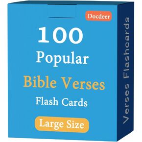 100 ذاكرة الكتاب المقدس بطاقات فلاش (NIV ، KJV)